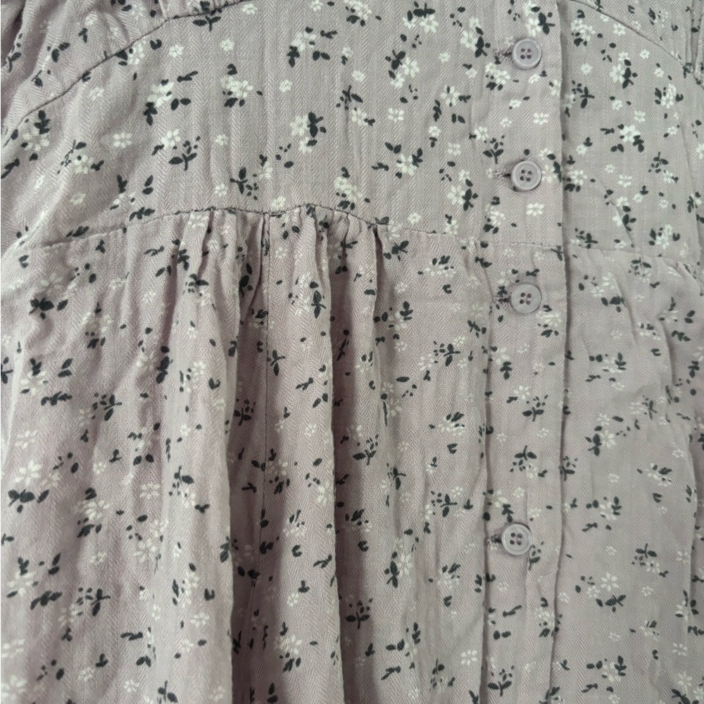 Elegant Lilac Floral Midi Dress - Picture 4 of 5